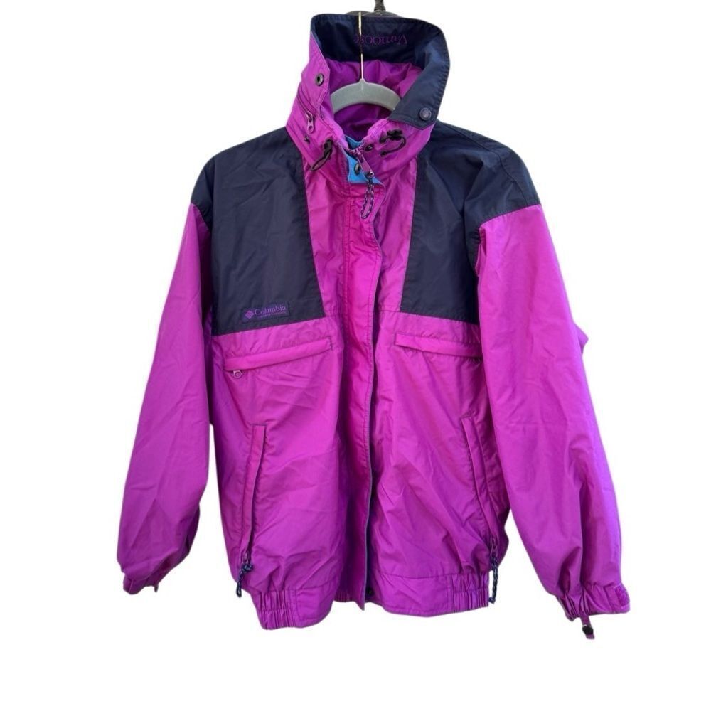 Columbia Vintage Vamoose 3-in-1 Jacket Winderbreaker Coat Purple & Teal - Small